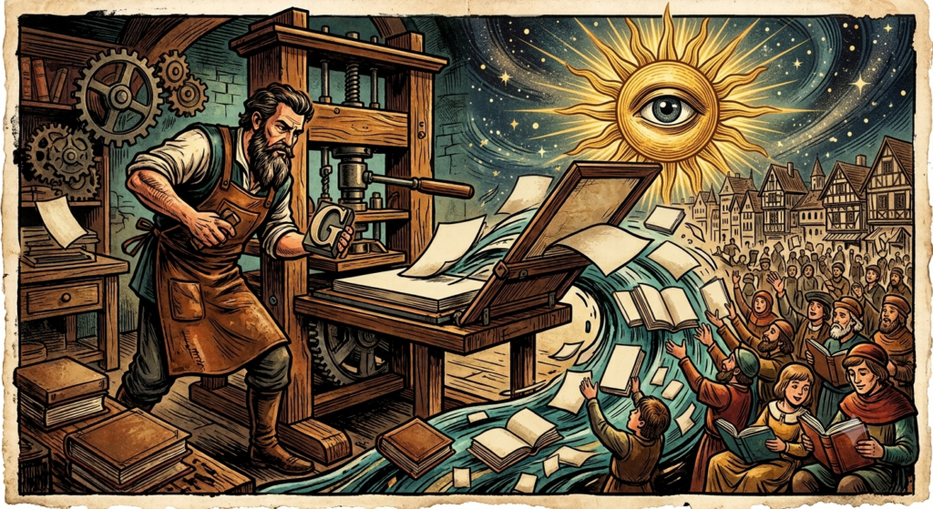 Johannes Gutenberg prensa de tipos móveis